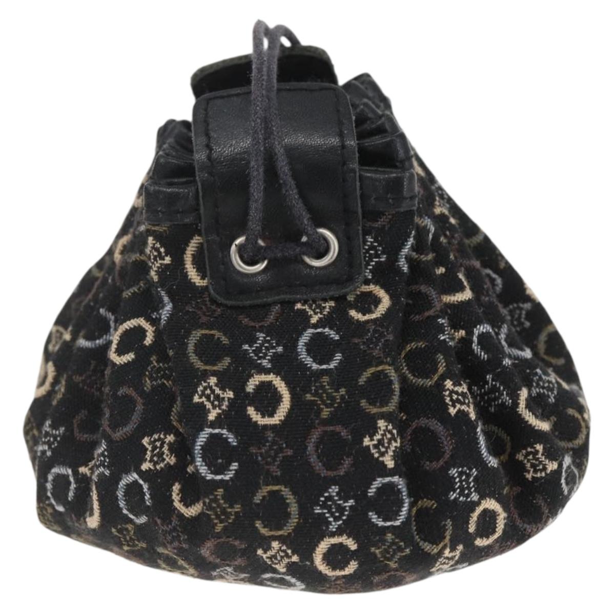 CELINE C Macadam Canvas Purse Pouch Navy Auth 148573V