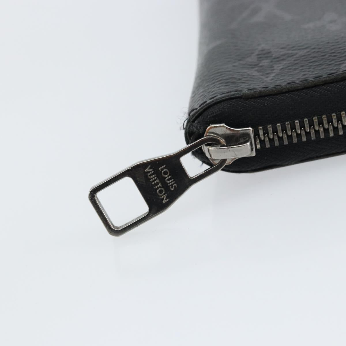 LOUIS VUITTON Monogram Eclipse Zippy Wallet Vertical Wallet M62295 Auth 148576