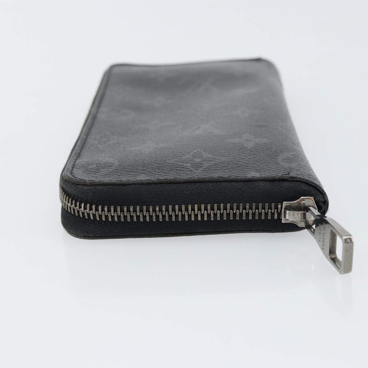 LOUIS VUITTON Monogram Eclipse Zippy Wallet Vertical Wallet M62295 Auth 148576
