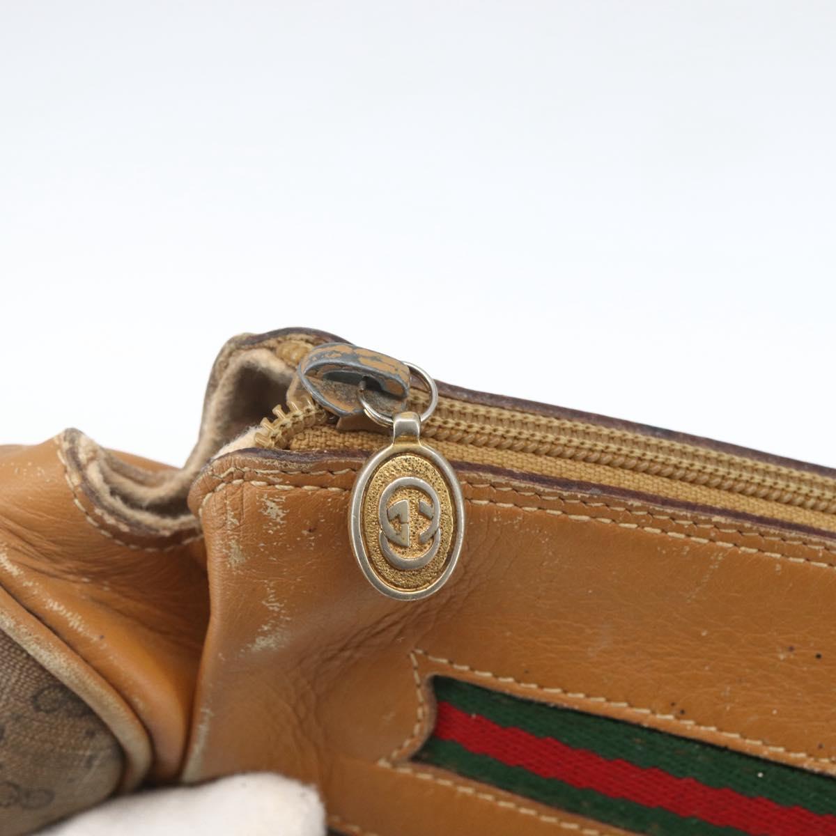 GUCCI Micro GG Supreme Web Sherry Line Bag PVC Beige 001 58 0918 Auth 148581