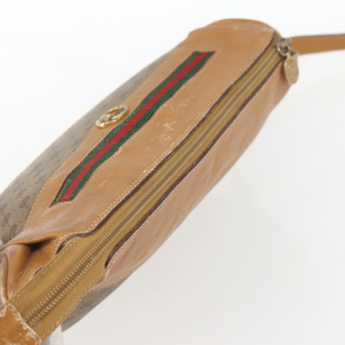 GUCCI Micro GG Supreme Web Sherry Line Bag PVC Beige 001 58 0918 Auth 148581