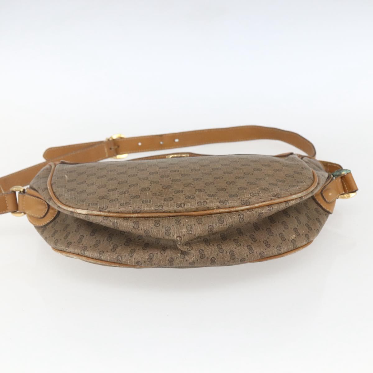 GUCCI Micro GG Supreme Web Sherry Line Bag PVC Beige 001 58 0918 Auth 148581