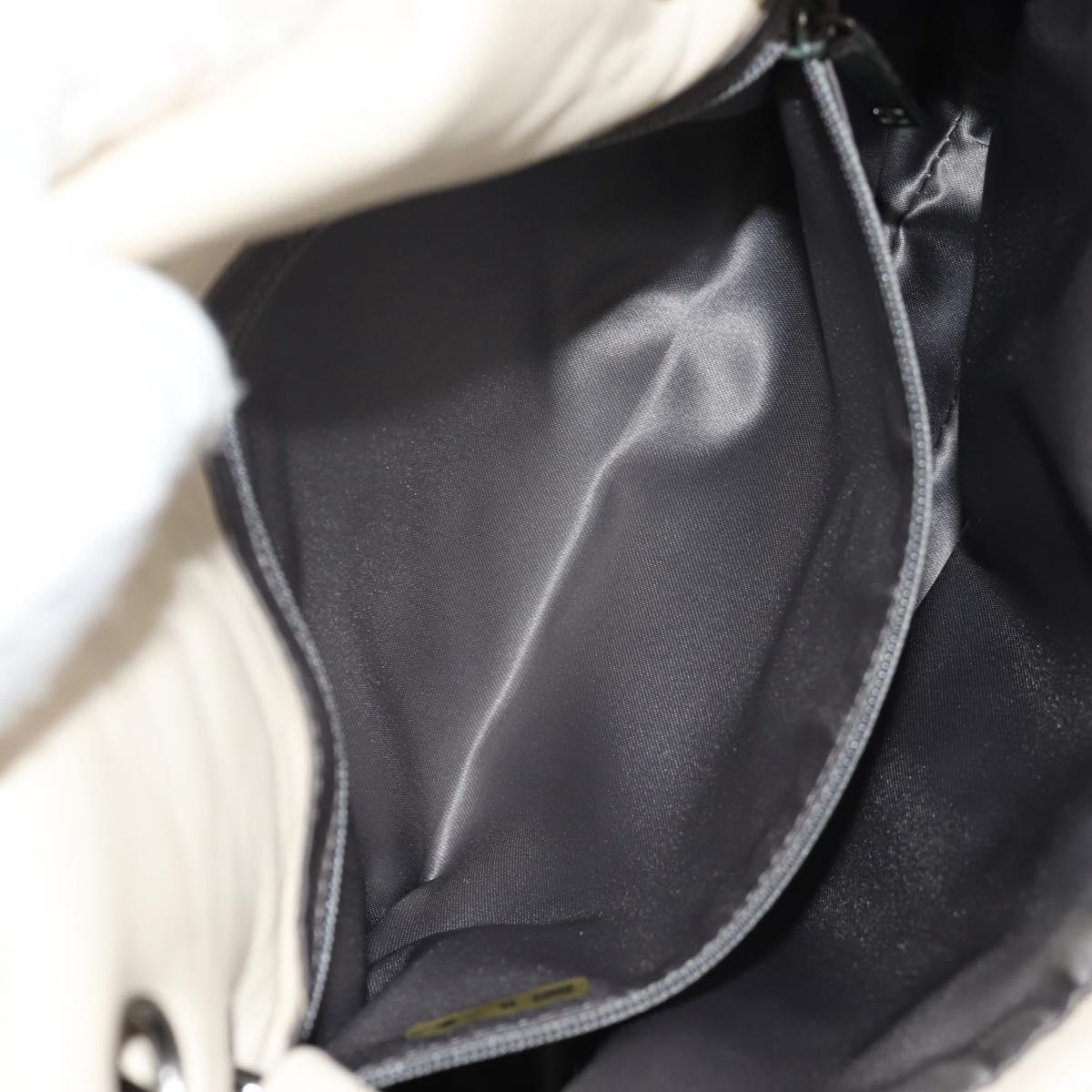 CHANEL Shoulder Bag Lamb Skin White Silver CC Auth 148619AV