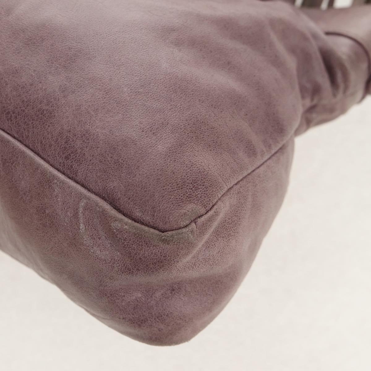 BALENCIAGA The City Hand Bag Leather 2way Purple 103208 Auth 148620V