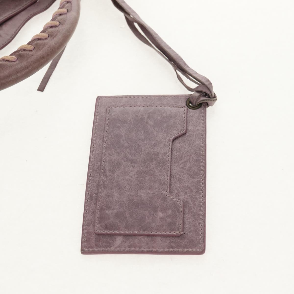 BALENCIAGA The City Hand Bag Leather 2way Purple 103208 Auth 148620V