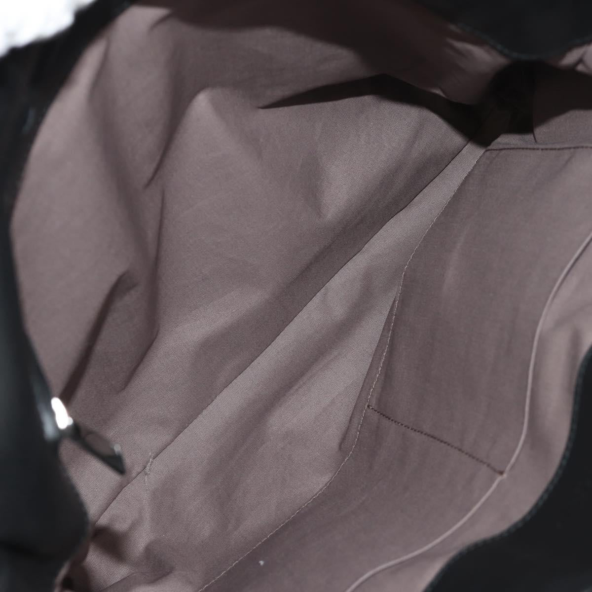 BOTTEGA VENETA INTRECCIATO Shoulder Bag Leather Black Auth 148626SAM