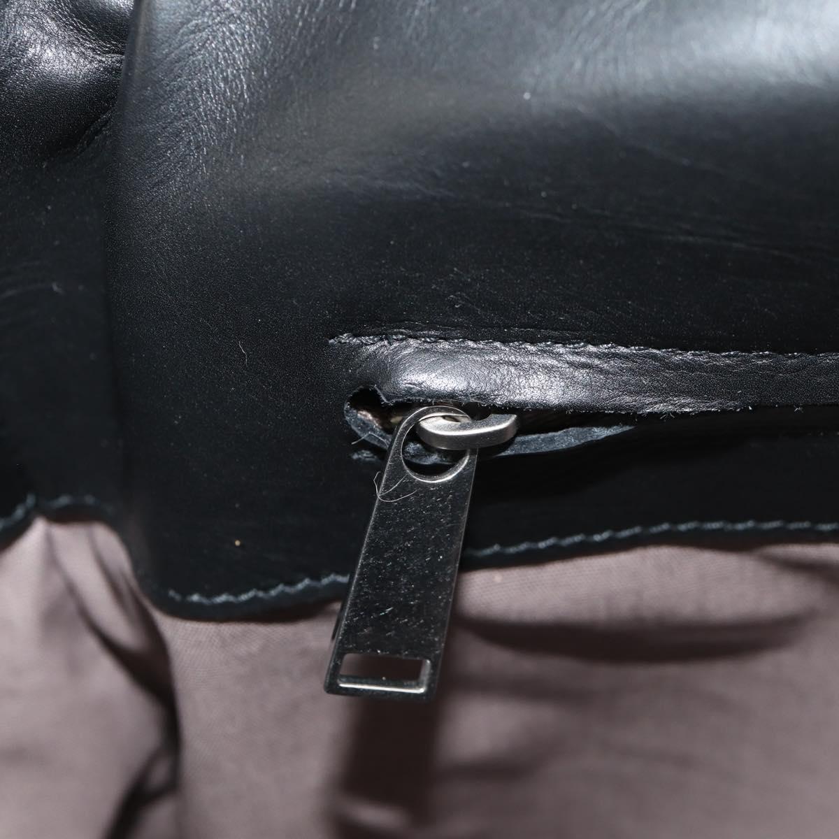 BOTTEGA VENETA INTRECCIATO Shoulder Bag Leather Black Auth 148626SAM