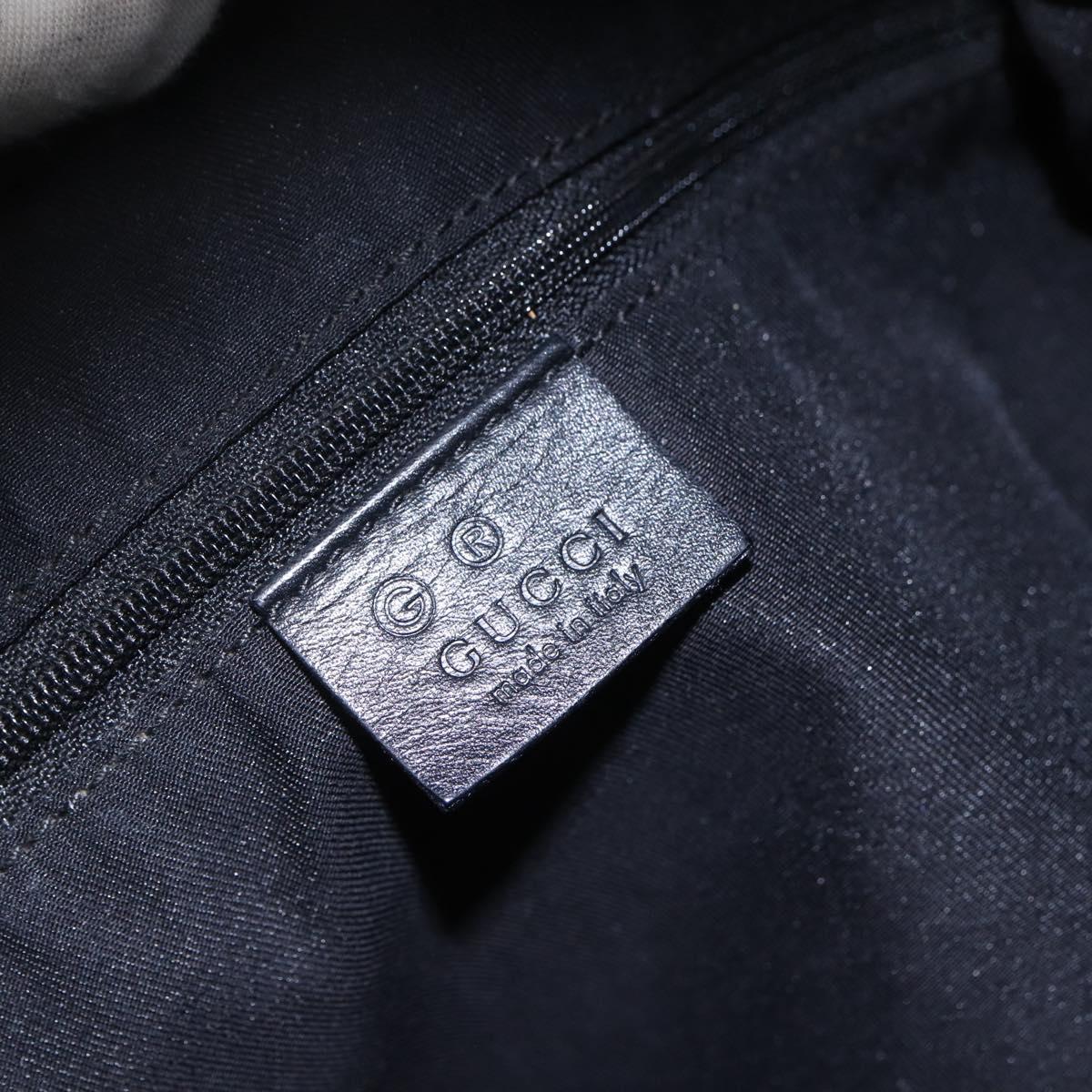 GUCCI GG Canvas Shoulder Bag Black Silver 152281 Auth 148637