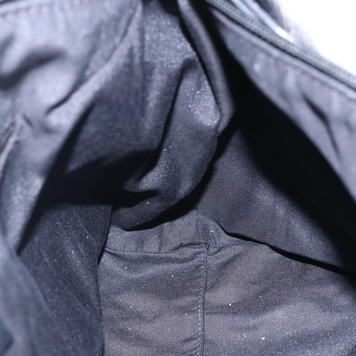 GUCCI GG Canvas Shoulder Bag Black Silver 152281 Auth 148637