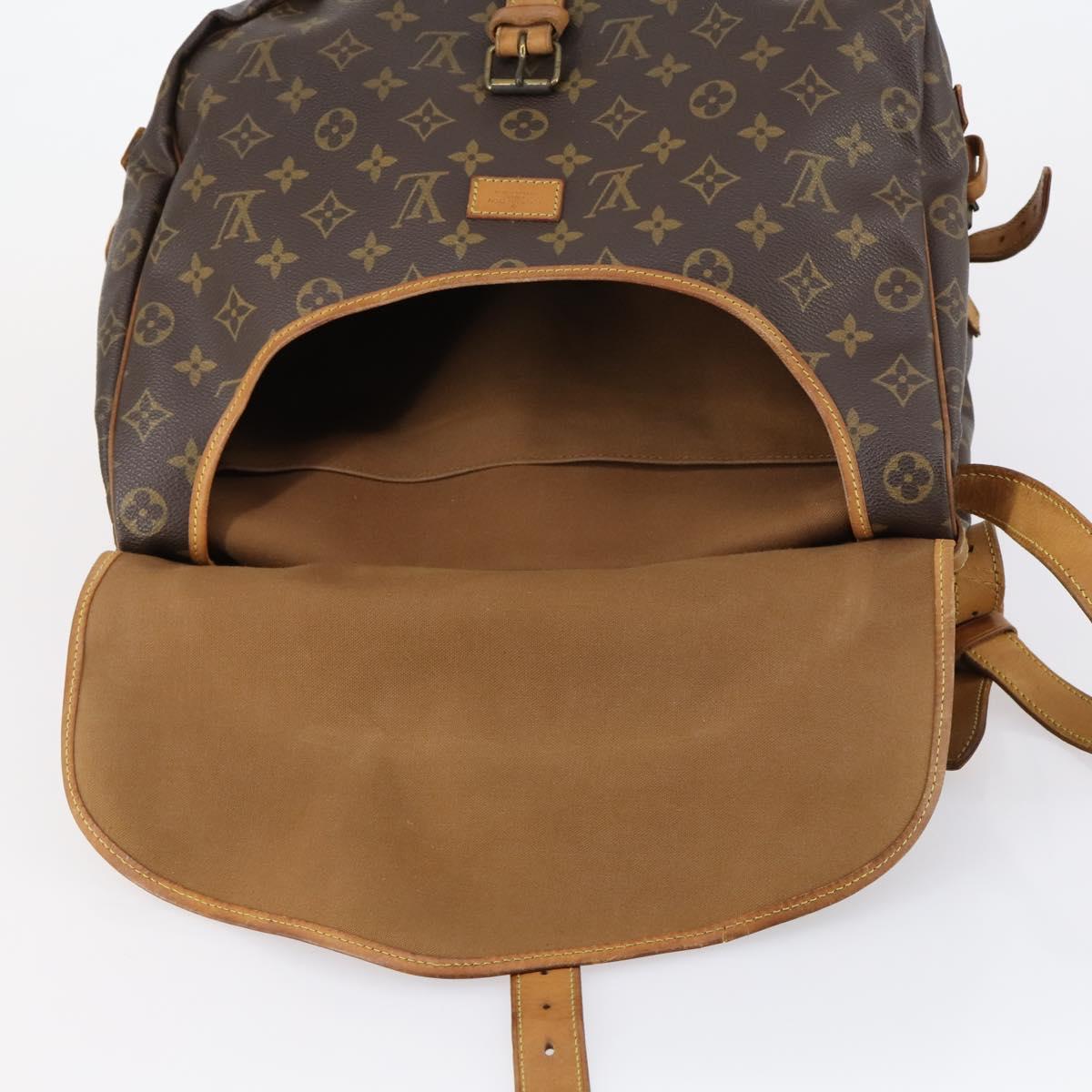 LOUIS VUITTON Monogram Saumur 35 Shoulder Bag M42254 LV Auth 148638