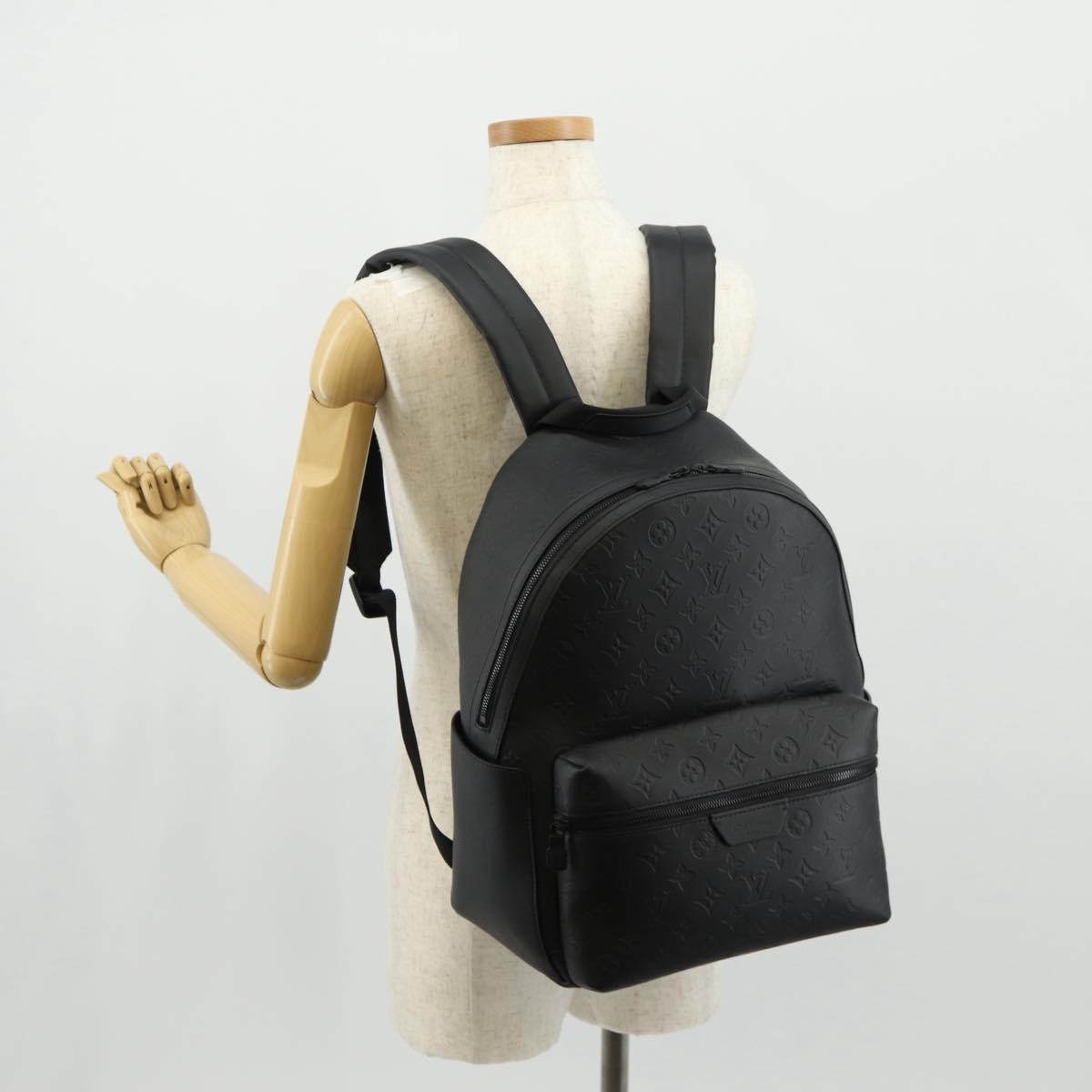 LOUIS VUITTON Monogram Shadow Discovery Backpack PM Black M46553 Auth 148639SM