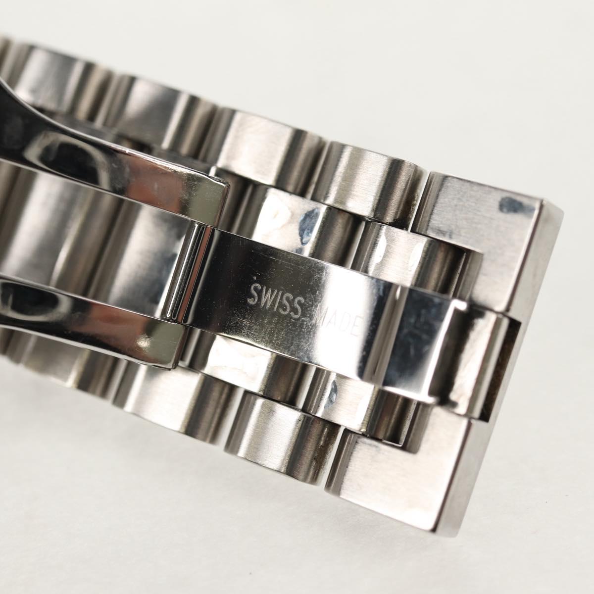 LOUIS VUITTON Tambour Date Watches Stainless Steel Silver Q1111 LV Auth 148644M