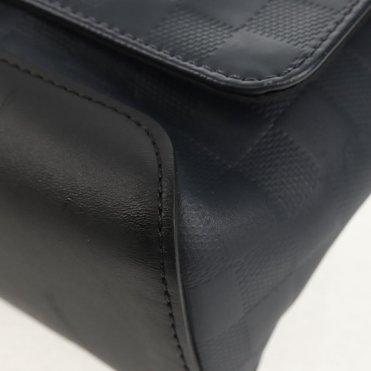 LOUIS VUITTON Damier Infini District PM Shoulder Bag Onyx N41033 Auth 148646AV