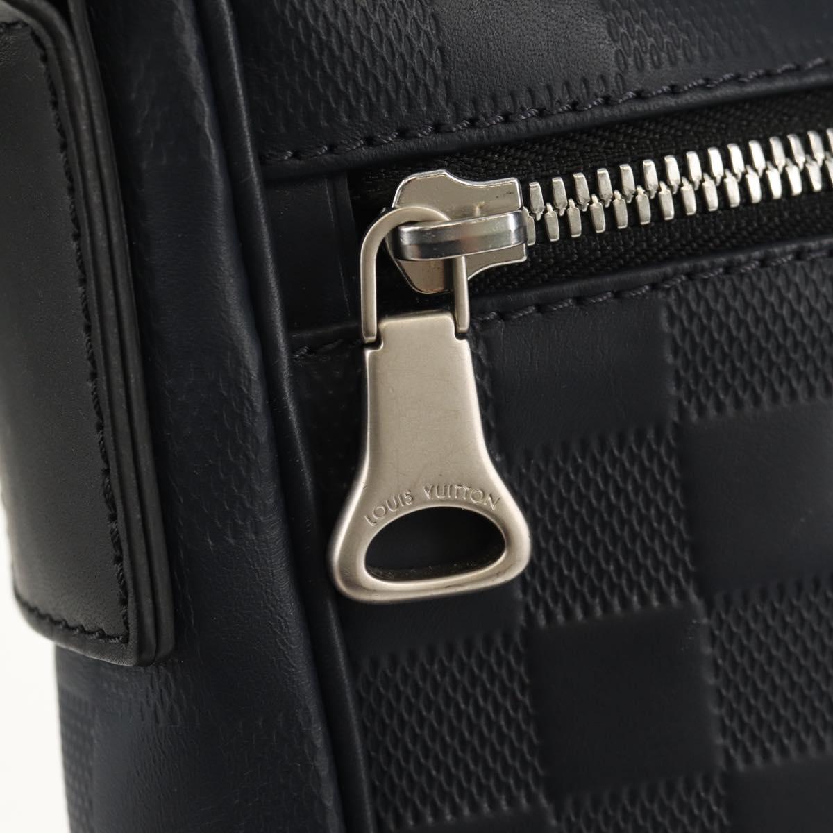 LOUIS VUITTON Damier Infini District PM Shoulder Bag Onyx N41033 Auth 148646AV