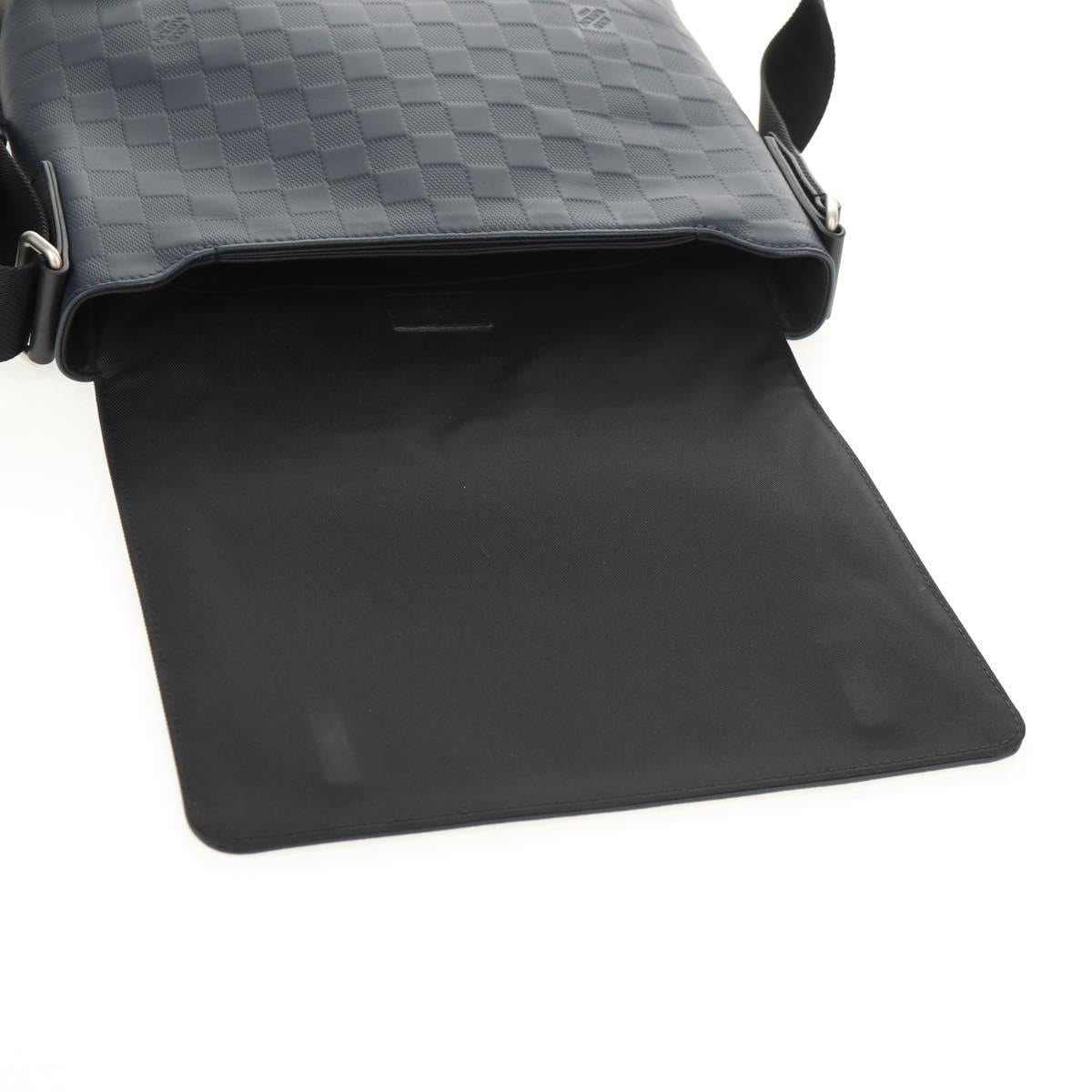 LOUIS VUITTON Damier Infini District PM Shoulder Bag Onyx N41033 Auth 148646AV