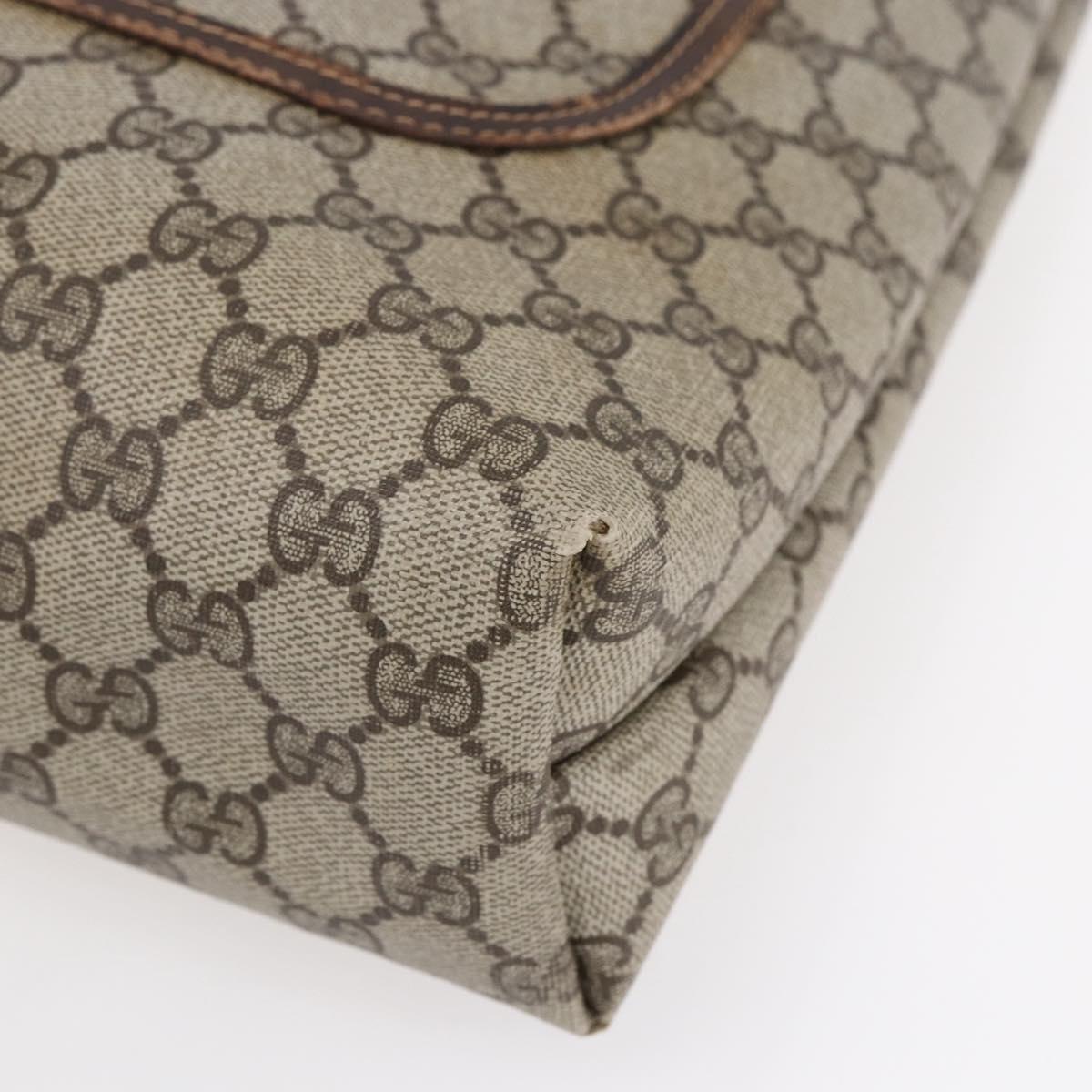 GUCCI GG Supreme Web Sherry Line Tote Bag PVC Beige 39 002 4487 Auth 148647