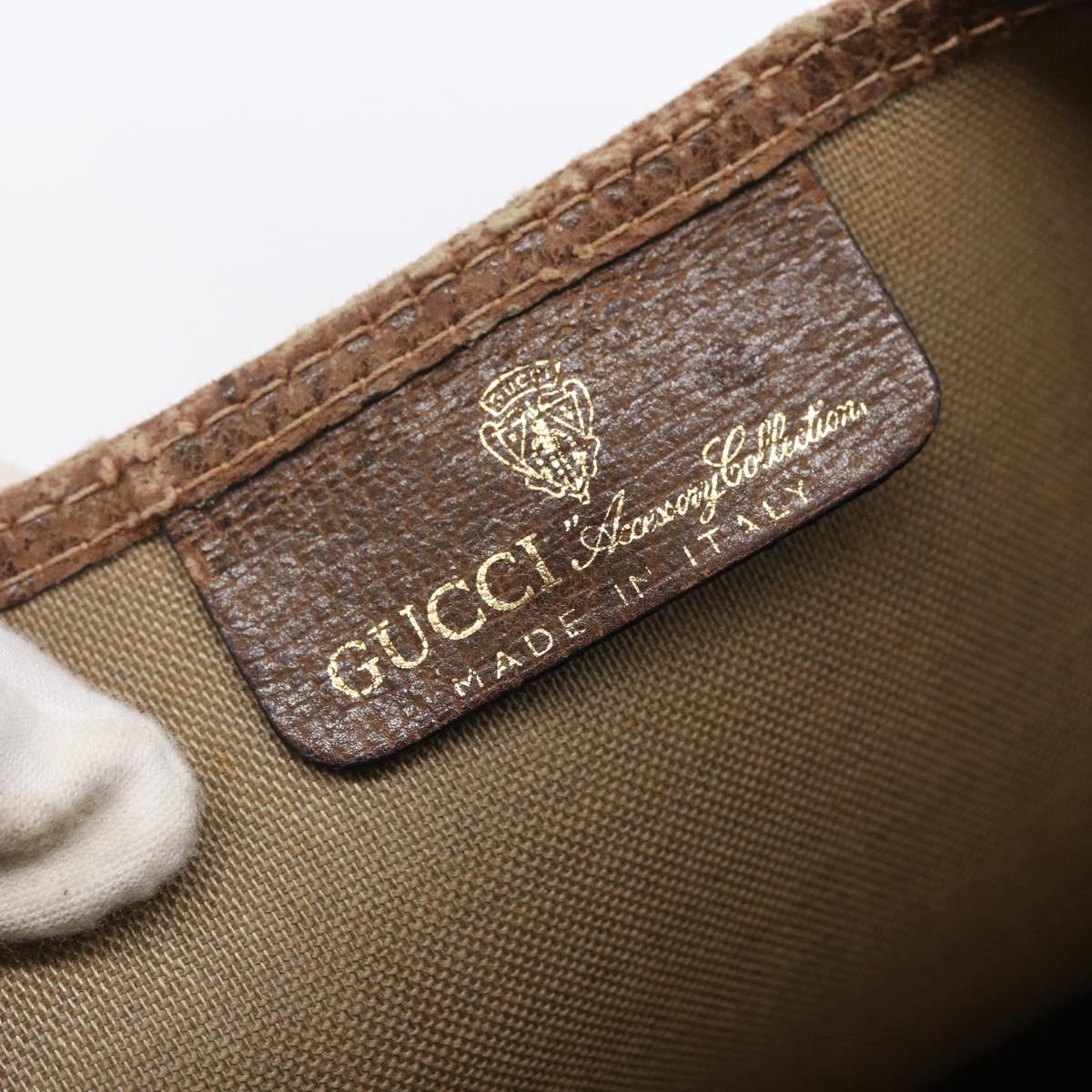 GUCCI GG Supreme Web Sherry Line Tote Bag PVC Beige 39 002 4487 Auth 148647