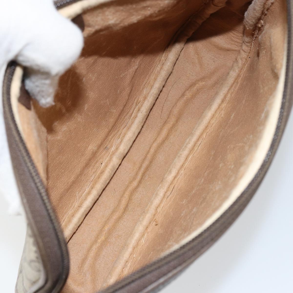 GUCCI GG Supreme Shoulder Bag PVC Beige Gold 97 02 068 Auth 148651