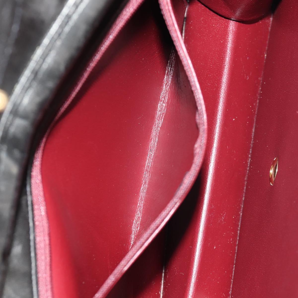 CHANEL Chain Shoulder Bag Lamb Skin Black Gold CC Auth 148654AM