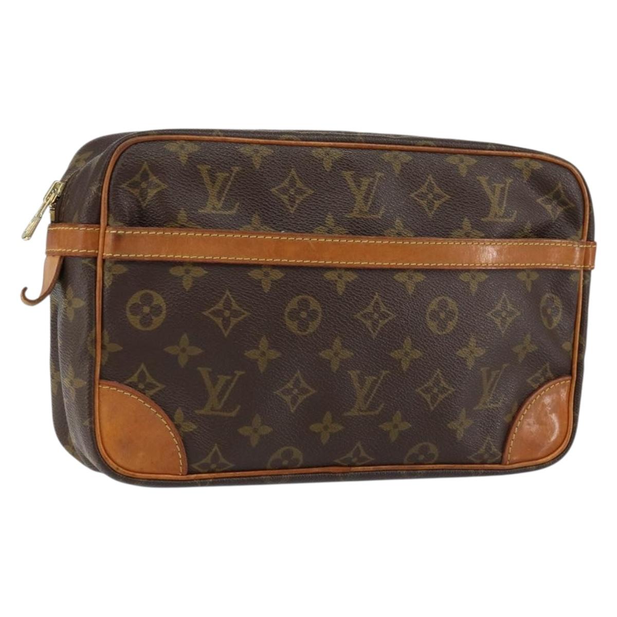 LOUIS VUITTON Monogram Compiegne 28 Clutch Bag M51845 LV Auth 148657