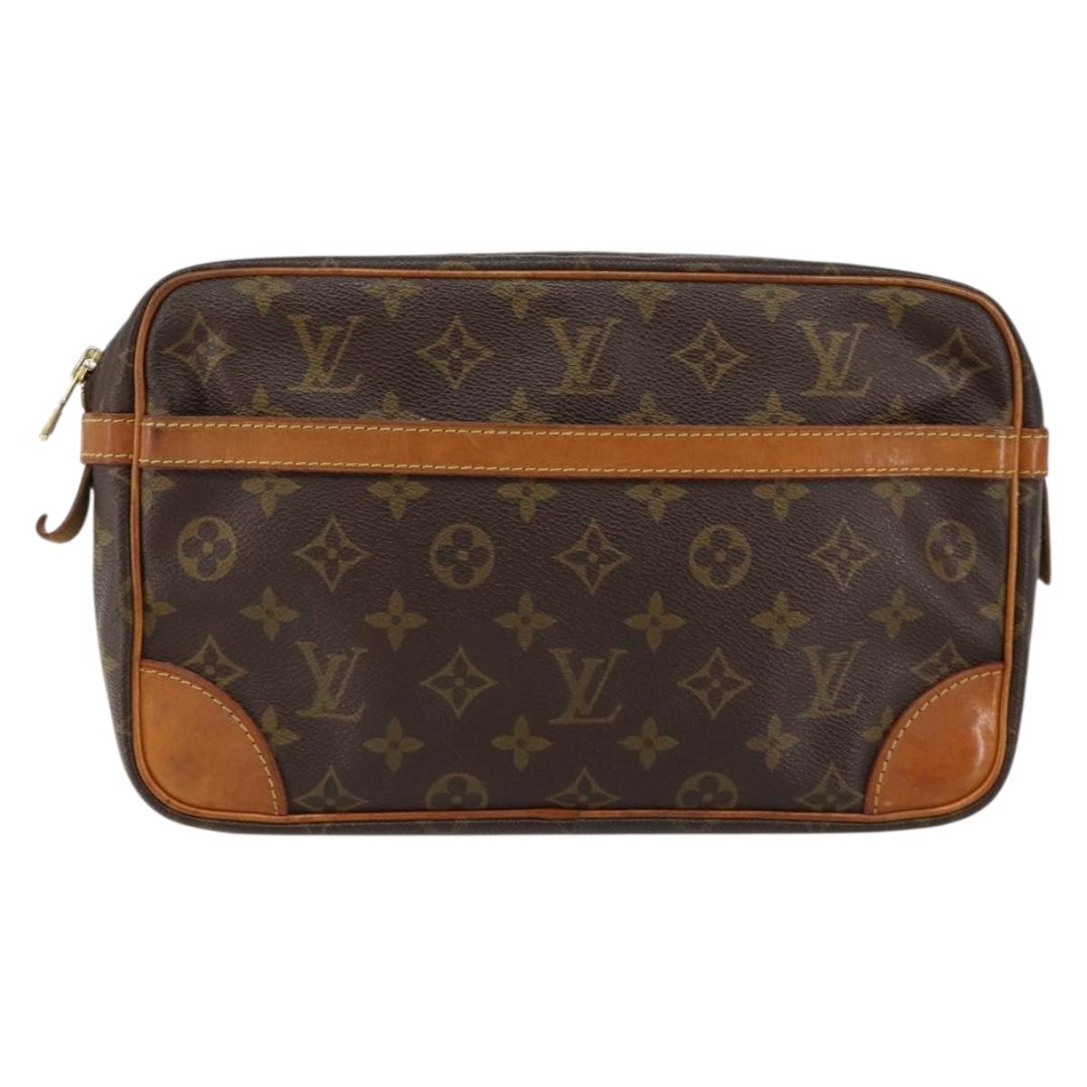 LOUIS VUITTON Monogram Compiegne 28 Clutch Bag M51845 LV Auth 148657