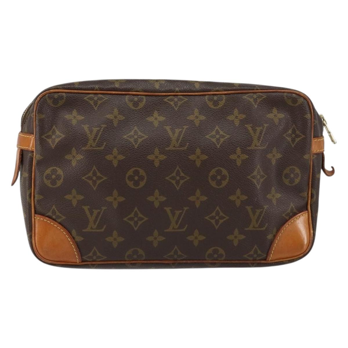 LOUIS VUITTON Monogram Compiegne 28 Clutch Bag M51845 LV Auth 148657
