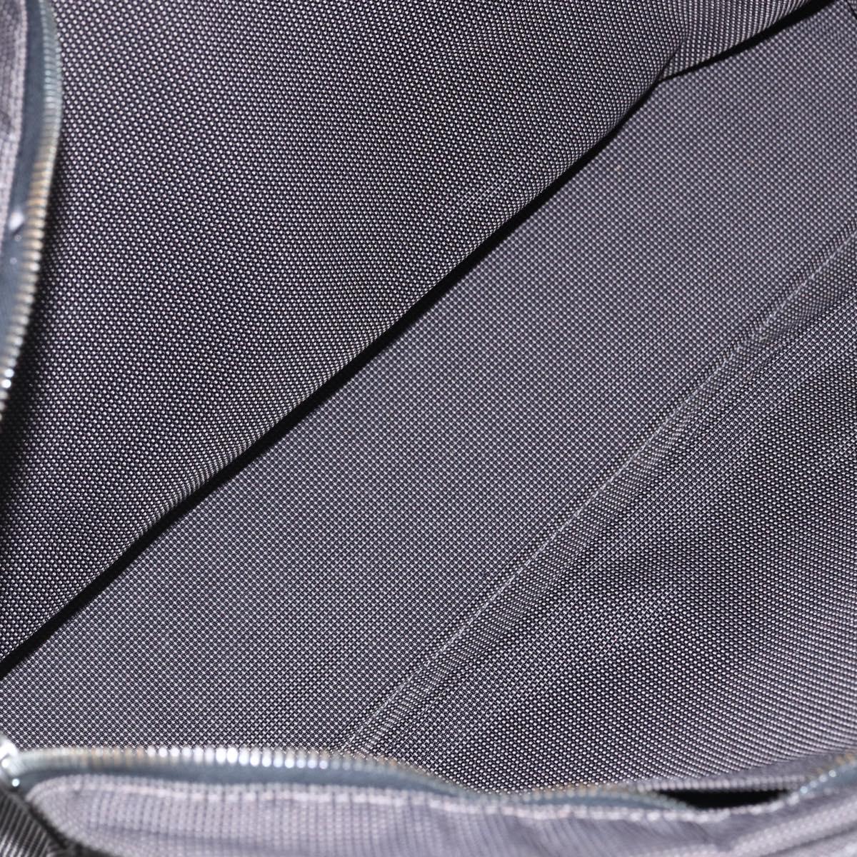 HERMES Her Line Hand Bag MM Canvas Gray Auth 148658