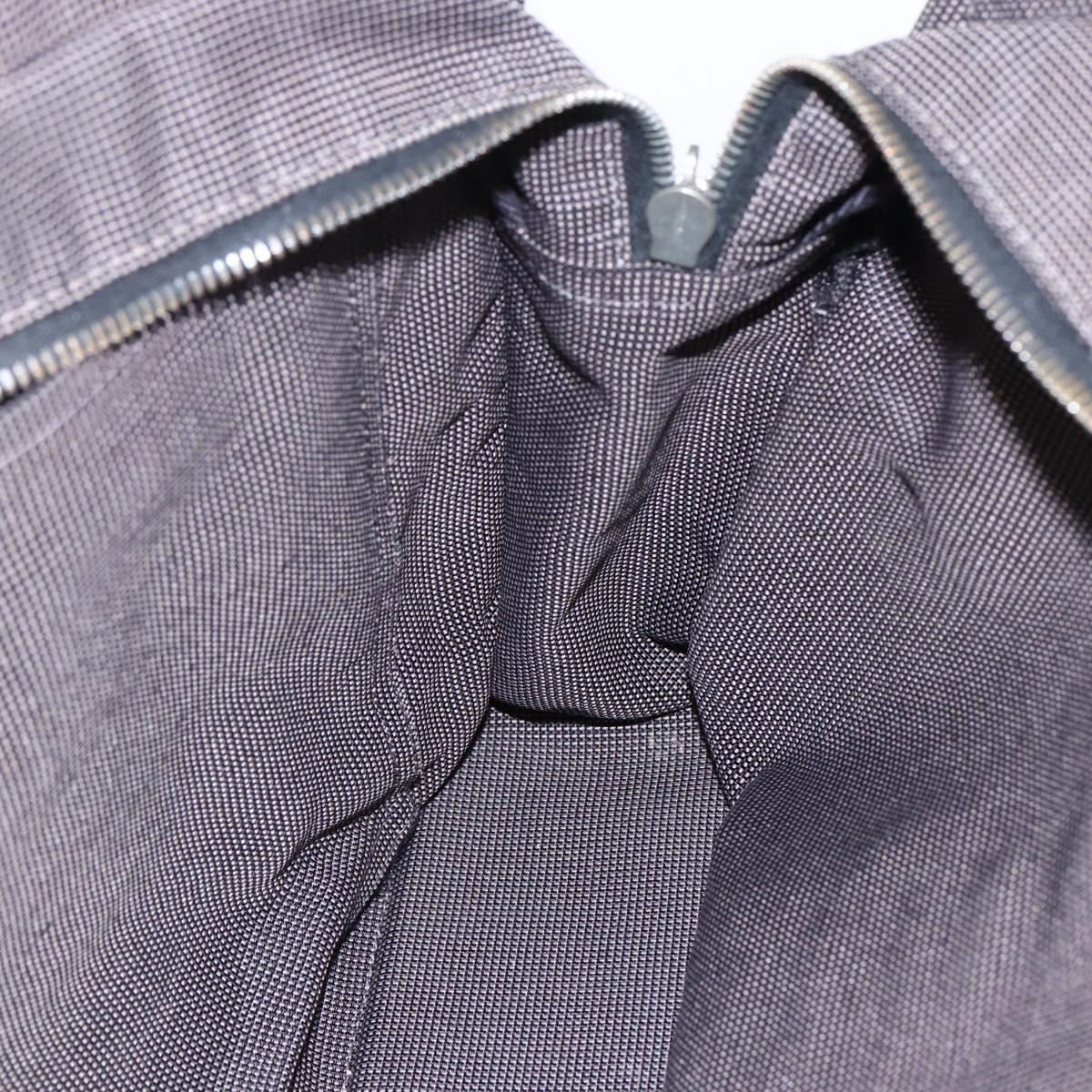 HERMES Her Line Hand Bag MM Canvas Gray Auth 148658