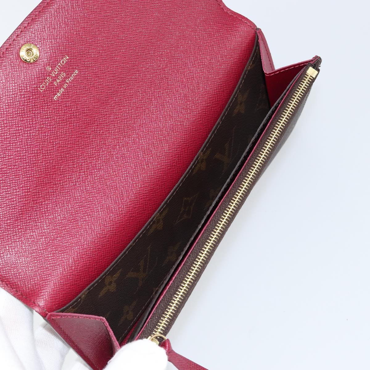 LOUIS VUITTON Monogram Portefeuille Emilie Wallet Pink M60697 LV Auth 148671