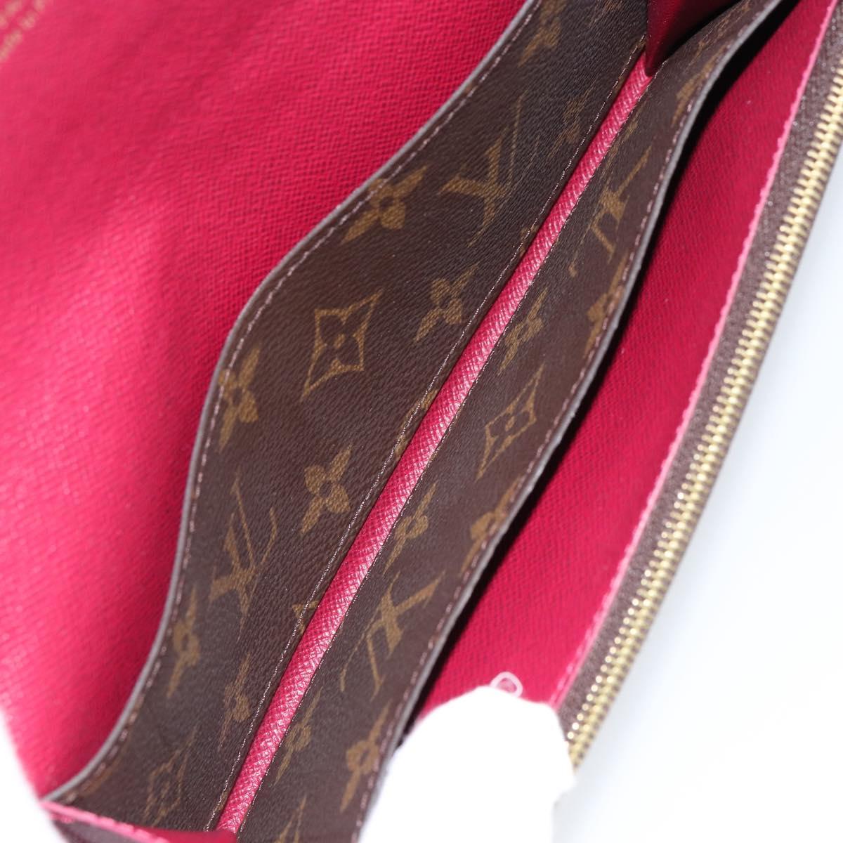 LOUIS VUITTON Monogram Portefeuille Emilie Wallet Pink M60697 LV Auth 148671