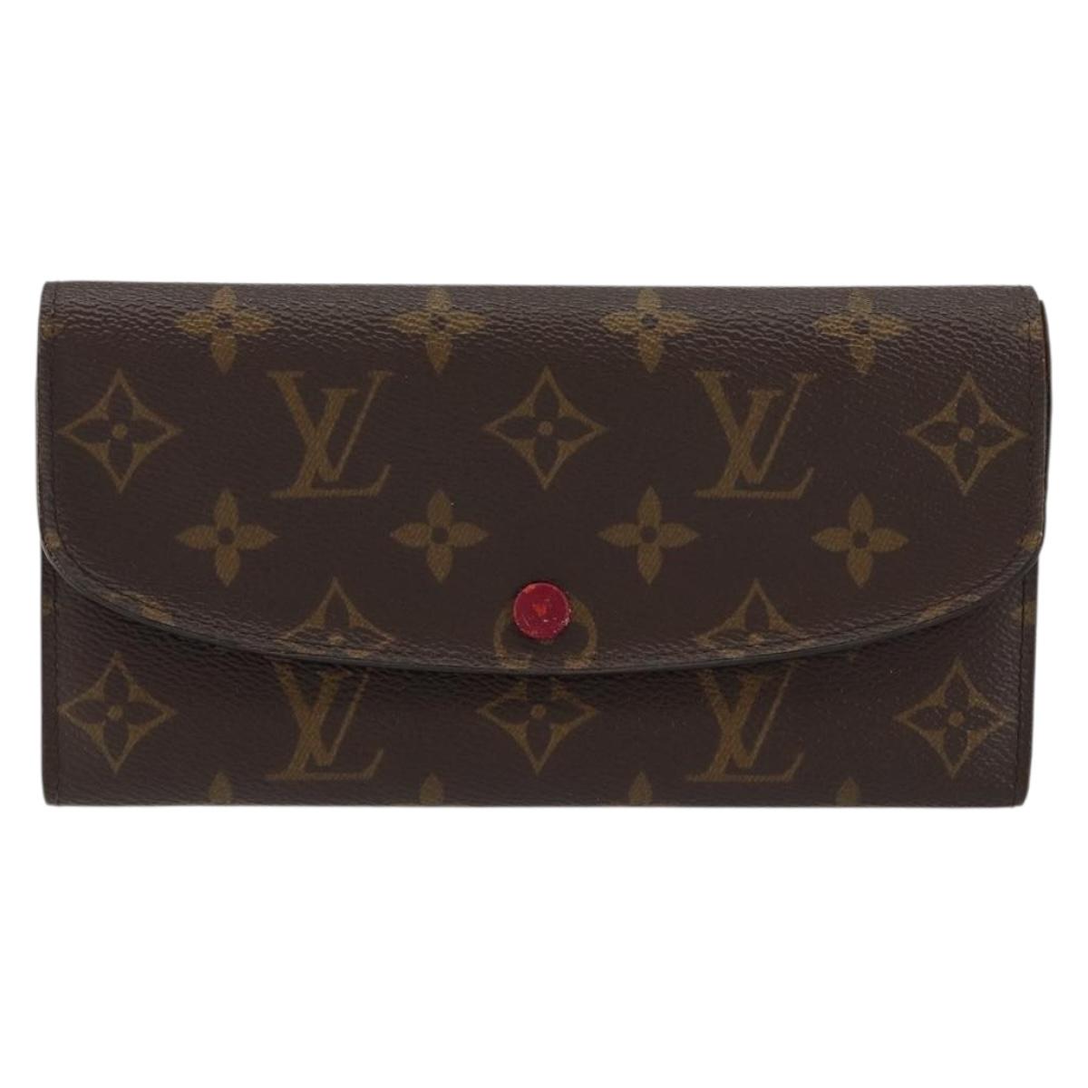 LOUIS VUITTON Monogram Portefeuille Emilie Wallet Pink M60697 LV Auth 148671