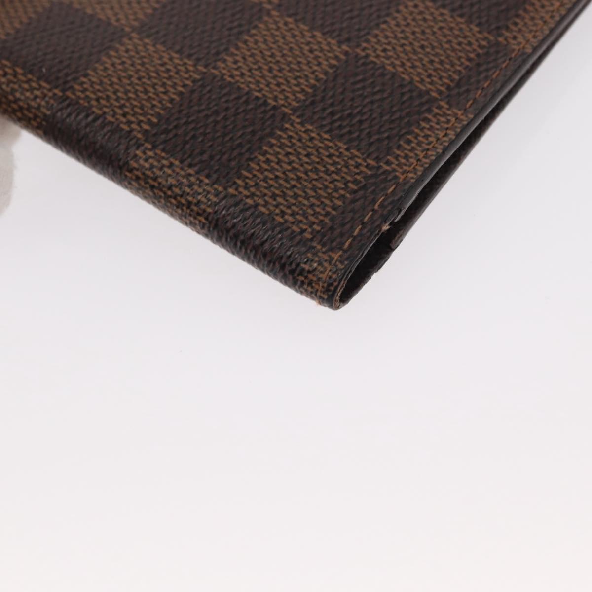 LOUIS VUITTON Damier Ebene Agenda Poche Note Cover R20703 LV Auth 148675