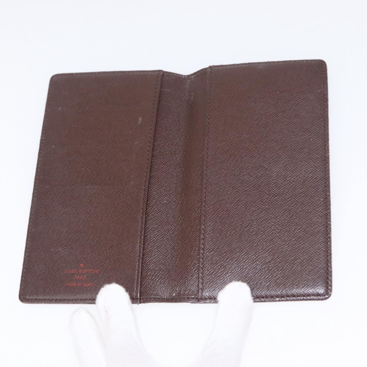 LOUIS VUITTON Damier Ebene Agenda Poche Note Cover R20703 LV Auth 148675