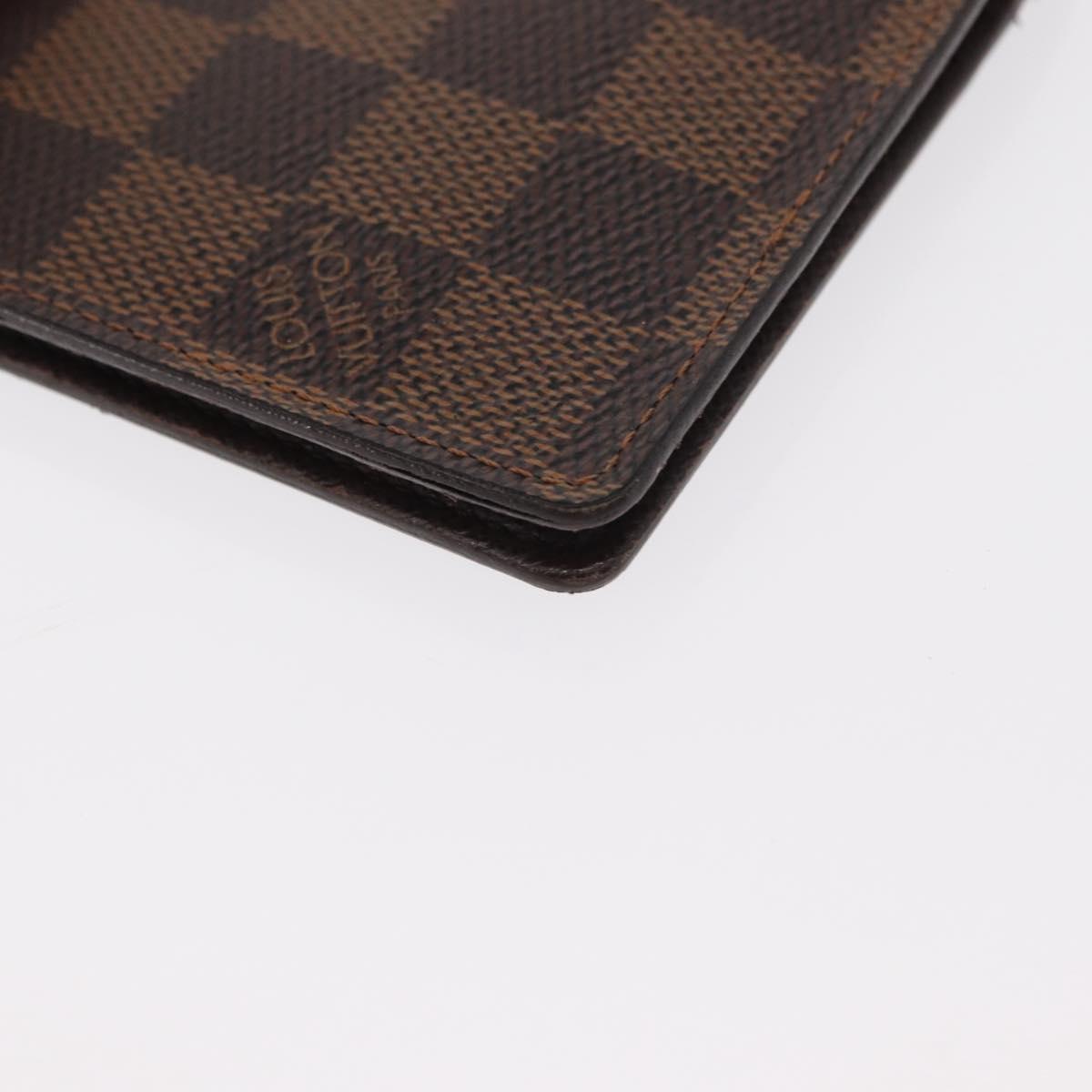 LOUIS VUITTON Damier Ebene Agenda Poche Note Cover R20703 LV Auth 148675