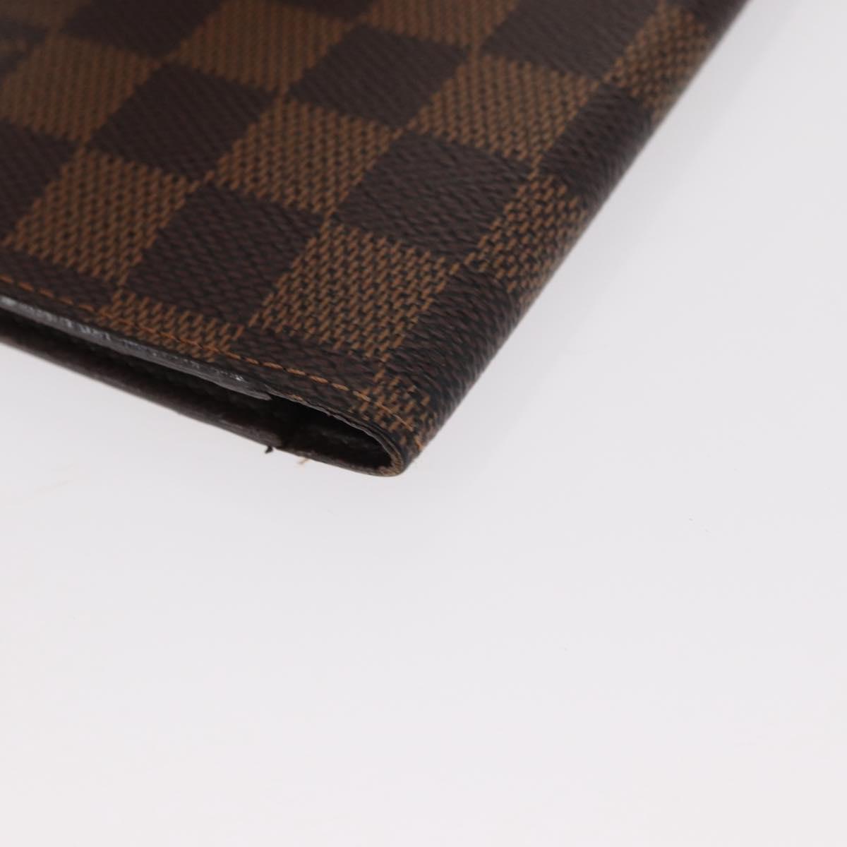 LOUIS VUITTON Damier Ebene Agenda Poche Note Cover R20703 LV Auth 148675