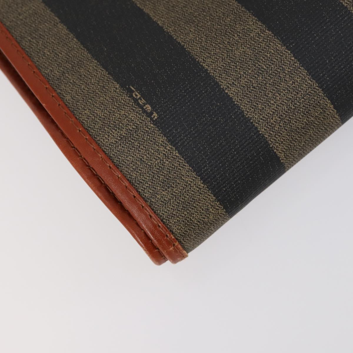 FENDI Pecan Canvas Garment Cover PVC Black Brown Auth 148683