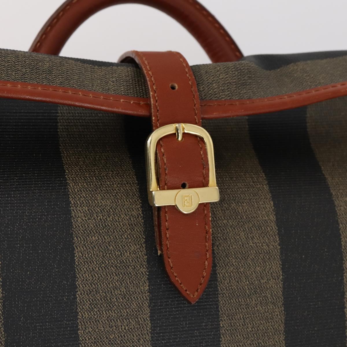 FENDI Pecan Canvas Garment Cover PVC Black Brown Auth 148683