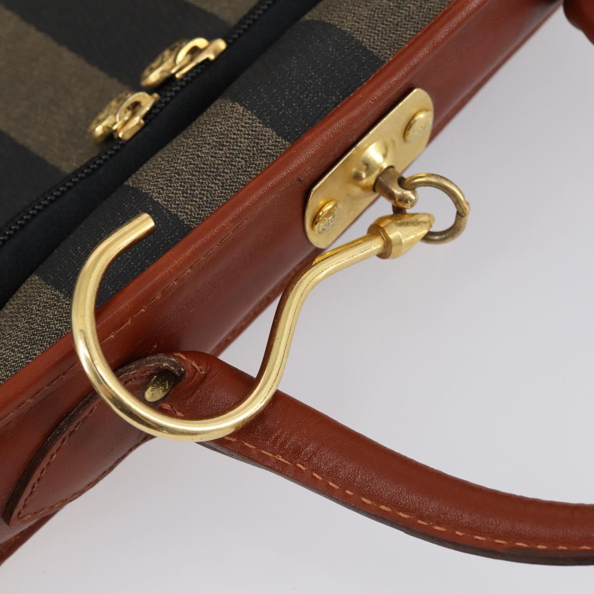 FENDI Pecan Canvas Garment Cover PVC Black Brown Auth 148683