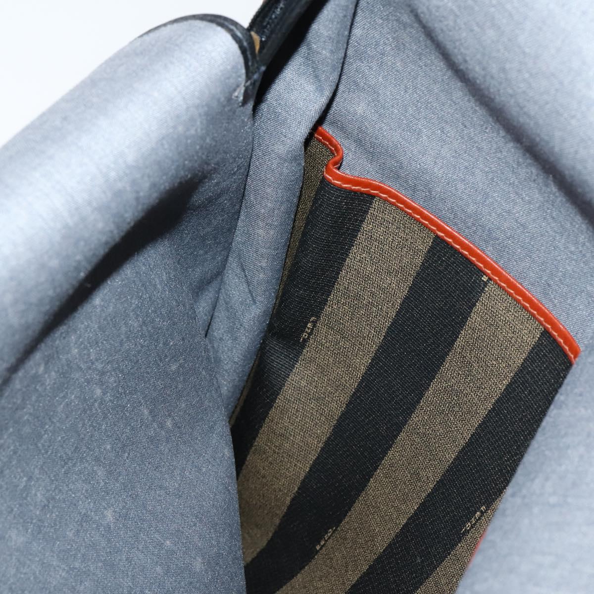 FENDI Pecan Canvas Garment Cover PVC Black Brown Auth 148683