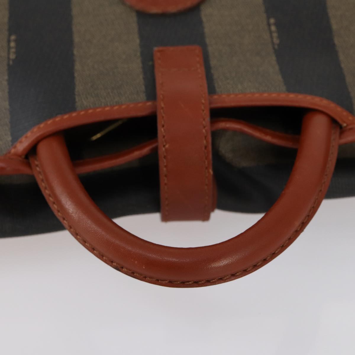 FENDI Pecan Canvas Garment Cover PVC Black Brown Auth 148683