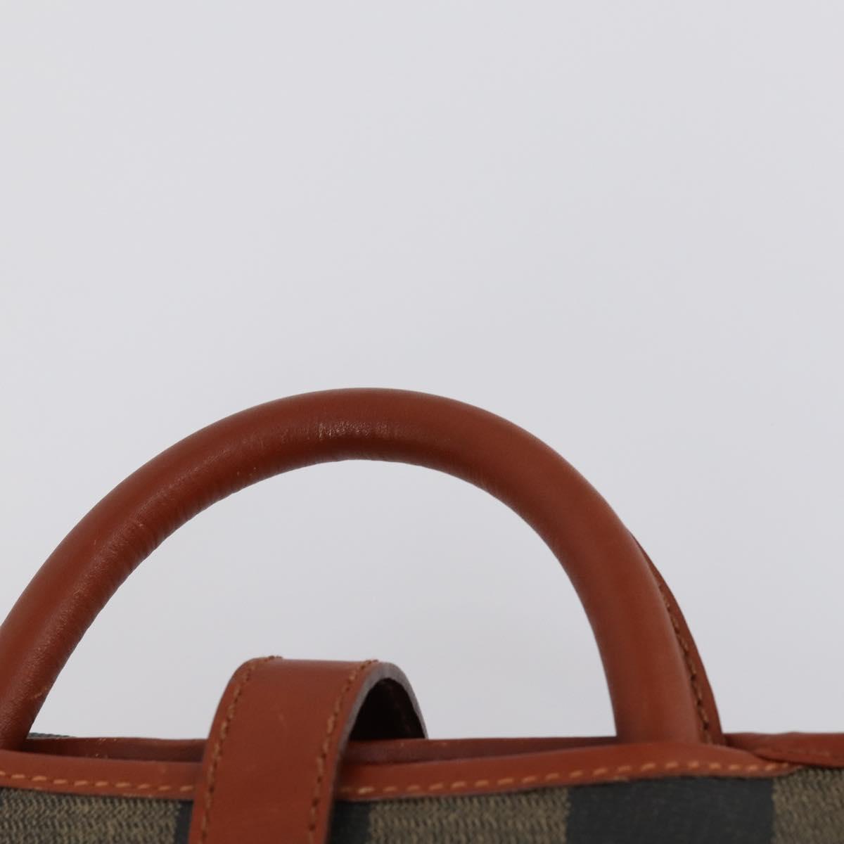 FENDI Pecan Canvas Garment Cover PVC Black Brown Auth 148683