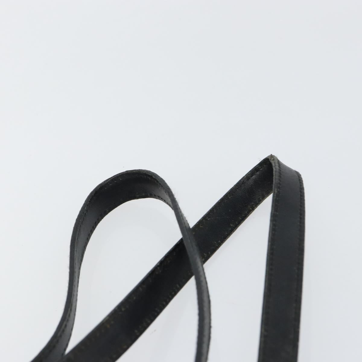 GUCCI GG Canvas Shoulder Bag Black Silver 31243 Auth 148685