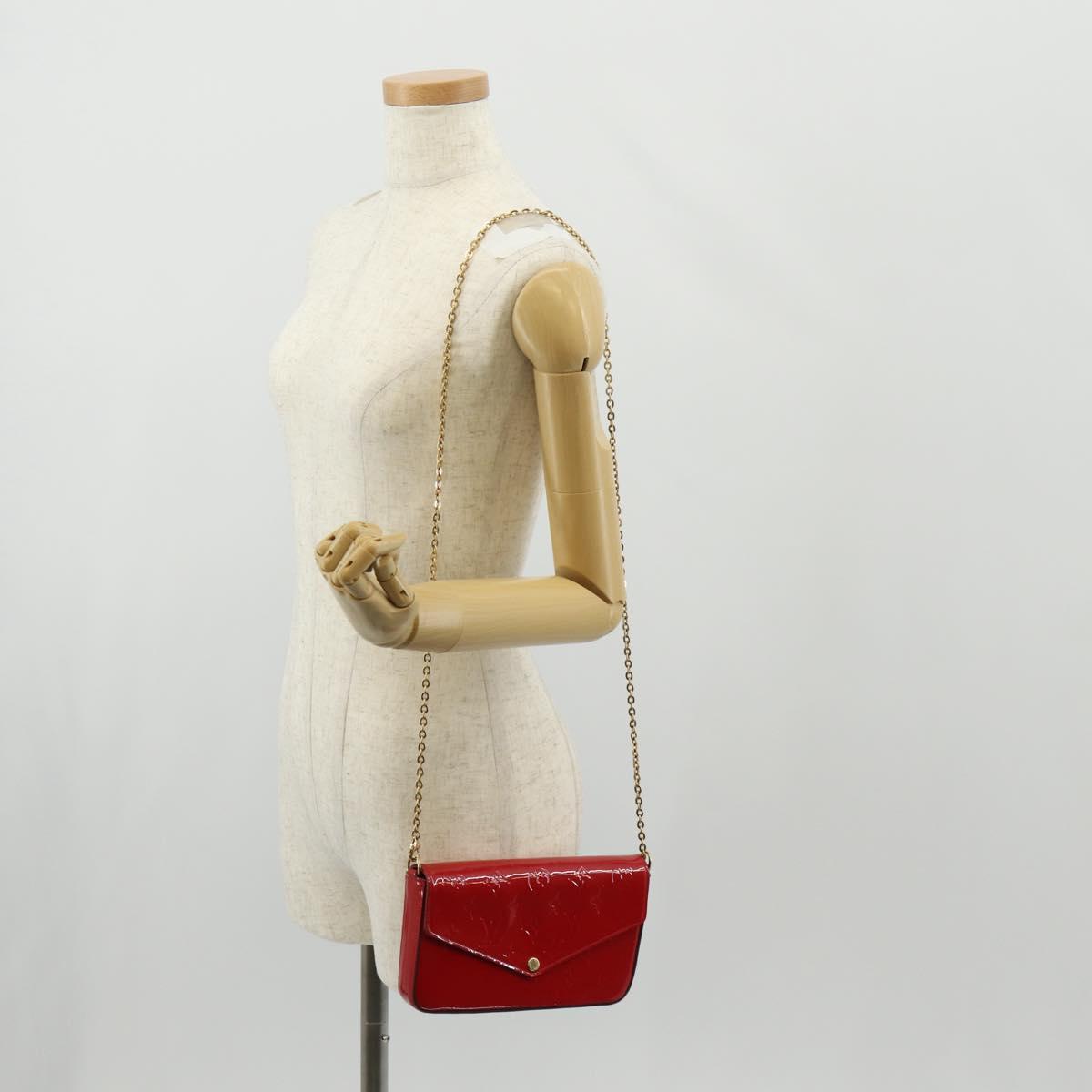 LOUIS VUITTON Vernis Wallet Pochette Felice Bag Slys M61293 LV Auth 148691V