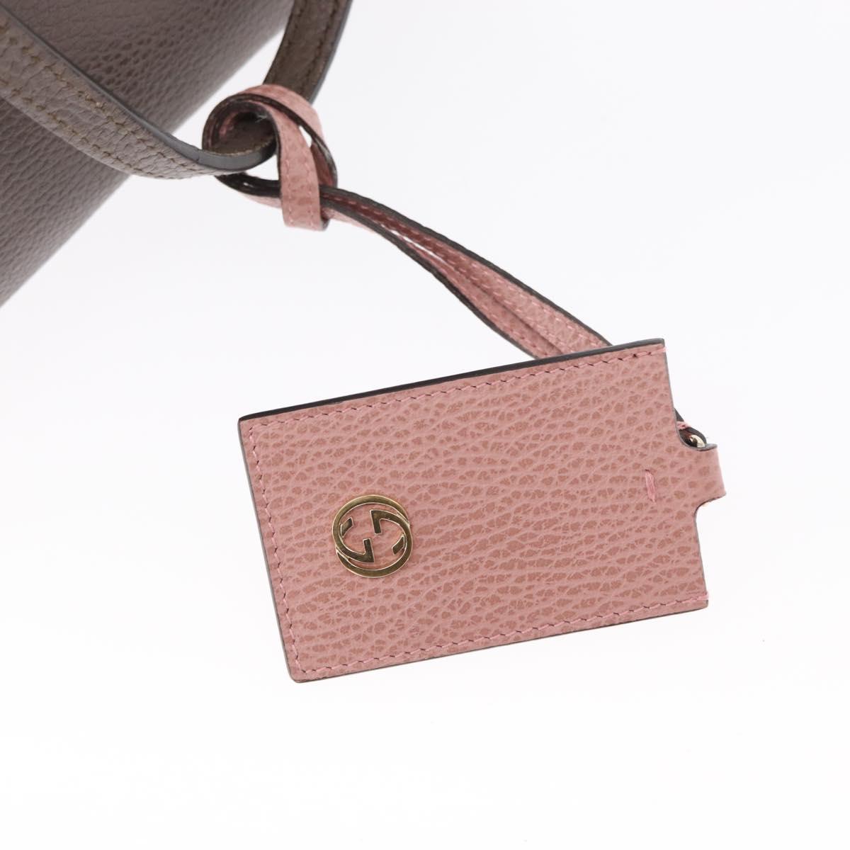 GUCCI Swing Tote Bag Leather Gray Gold 354408 Auth 148695