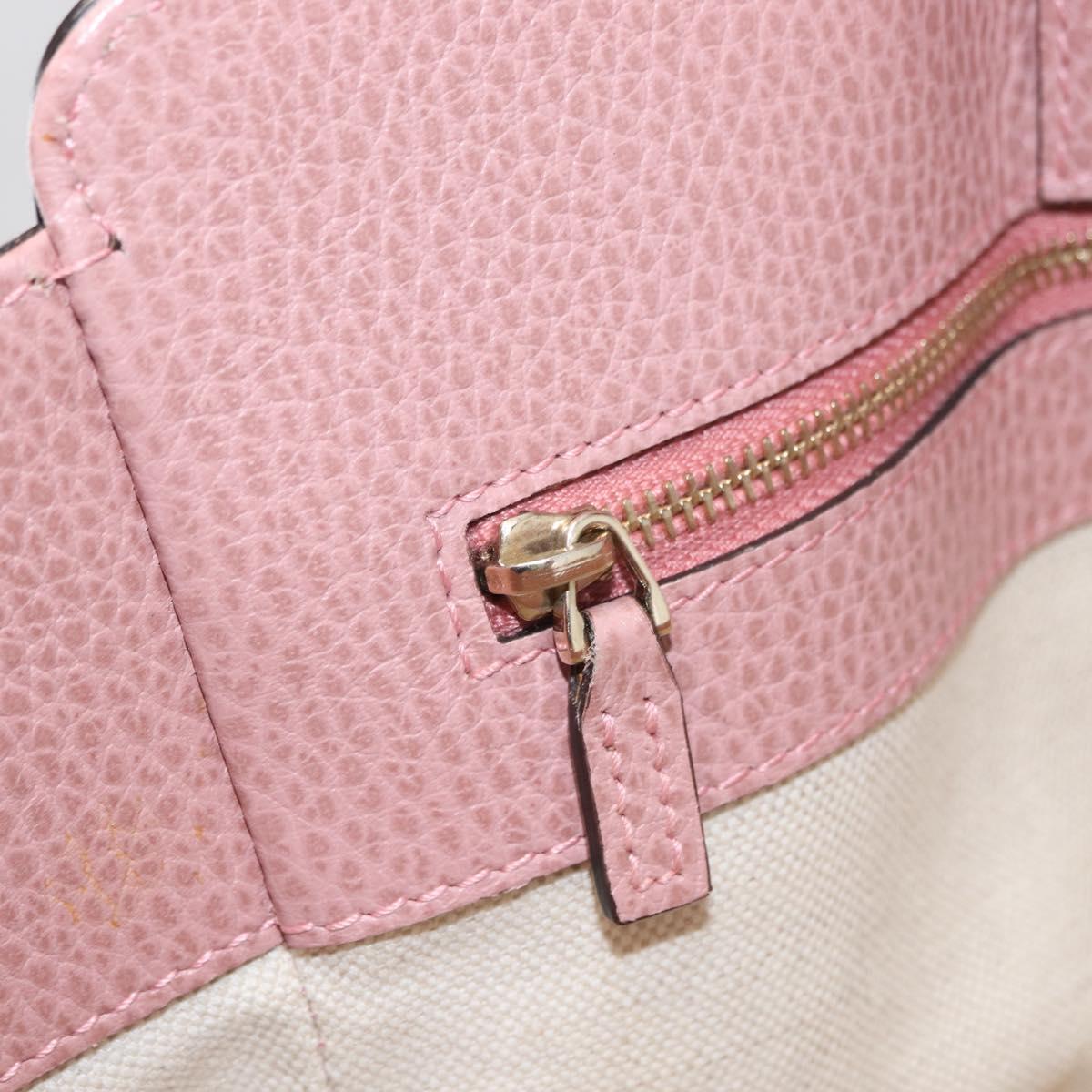 GUCCI Swing Tote Bag Leather Gray Gold 354408 Auth 148695