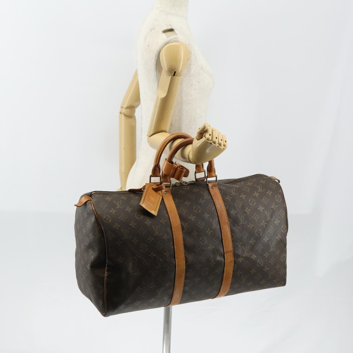 LOUIS VUITTON Monogram Keepall 50 Boston Bag M41426 LV Auth 148743