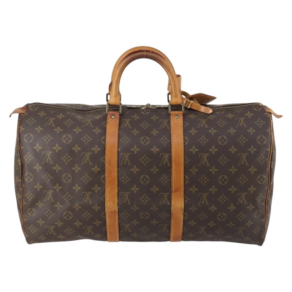 LOUIS VUITTON Monogram Keepall 50 Boston Bag M41426 LV Auth 148743