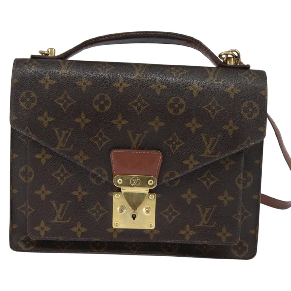 LOUIS VUITTON Monogram Monceau 28 Hand Bag M51185 LV Auth 148755