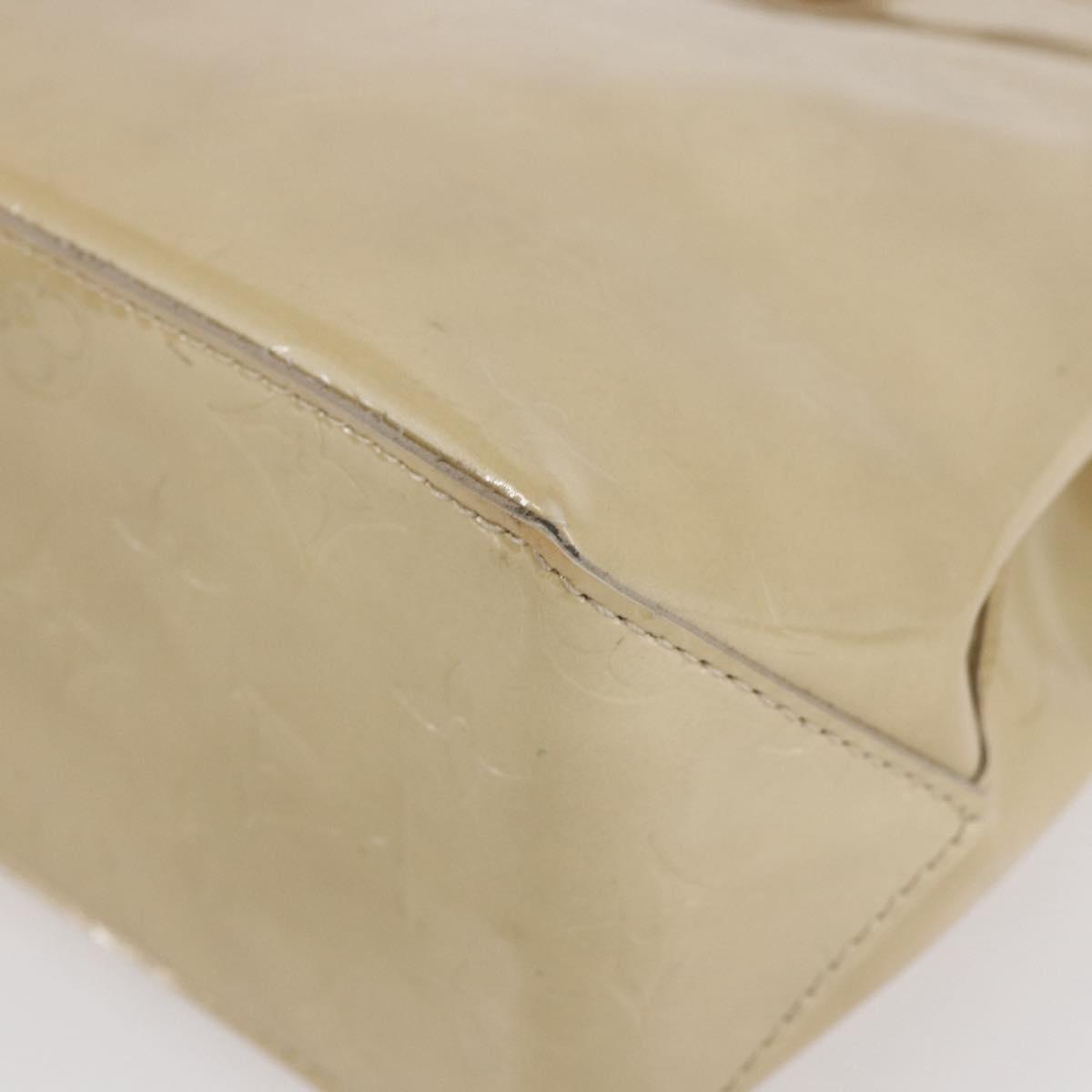 LOUIS VUITTON Monogram Vernis Reade PM Hand Bag Beige M91334 LV Auth 148756
