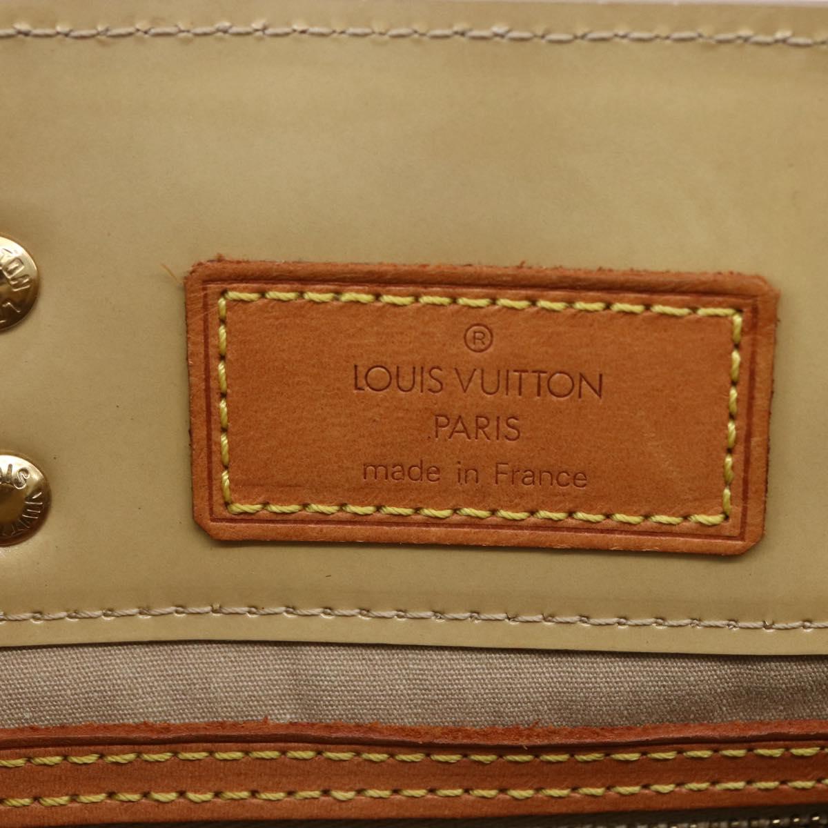 LOUIS VUITTON Monogram Vernis Reade PM Hand Bag Beige M91334 LV Auth 148756